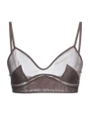 Low Classic Woman Top Chocolate Brown Size M Polyester, Nylon
