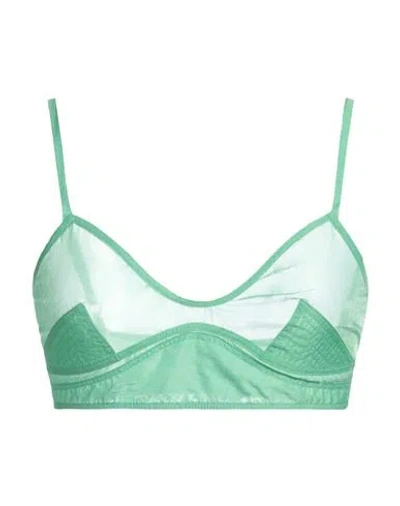 Low Classic Woman Top Green Size L Polyester, Nylon