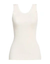 Low Classic Woman Top Ivory Size M Rayon, Nylon In White