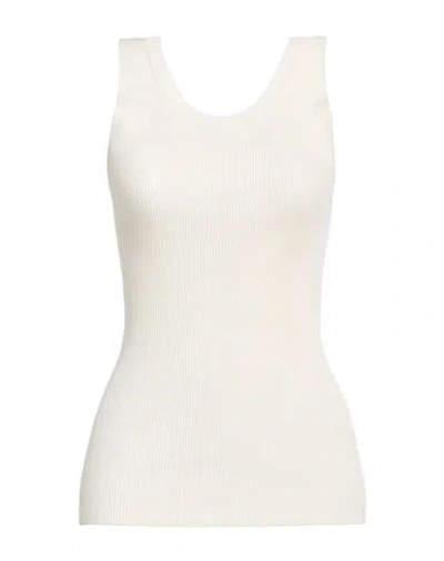 Low Classic Woman Top Ivory Size M Rayon, Nylon In White