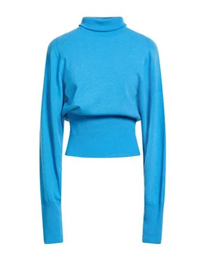 Low Classic Woman Turtleneck Azure Size S Wool, Cashmere In Blue
