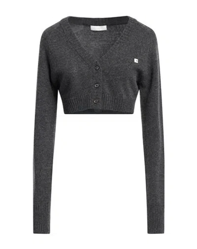 Low Classic Woman Wrap Cardigans Steel Grey Size S Geelong Wool