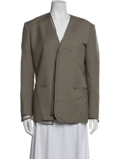 Pre-owned Low Classic Wool Blazer In Grey