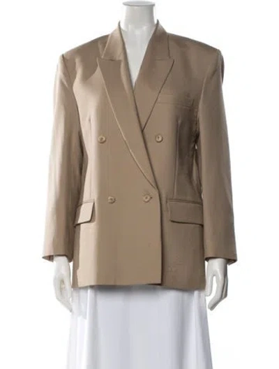 Pre-owned Low Classic Wool Blazer In Neutral
