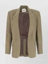 Low Classic Wool Blazer With Back Slit In Brown