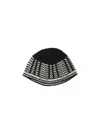 Low Classic Knit Two-tone Ribbed Hat Design In Black