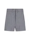 Low Classic Straight Shorts With Back Pocket And Belt Loops In Gray
