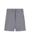 Low Classic Straight Shorts With Back Pocket And Belt Loops In Gray