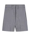 Low Classic Straight Shorts With Back Pocket And Belt Loops In Grey