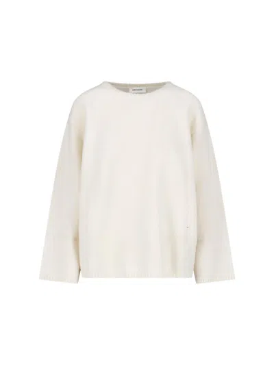 Low Classic Pullover Aus Wollmischung In White