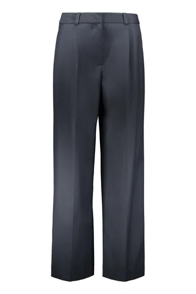 Low Classic Wool Blend Trousers In Blue
