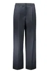 Low Classic Wool Blend Trousers In Blue