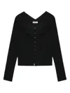 Low Classic Wool Cardigan In Black