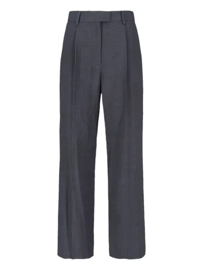 Low Classic Wool Pants - Grey In Gray