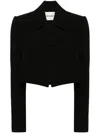 Low Classic Wool Short Jacket In Black