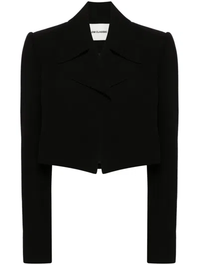 Low Classic Wool Short Jacket In Black