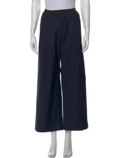 Pre-owned Low Classic Wool Wide Leg Pants In Gray