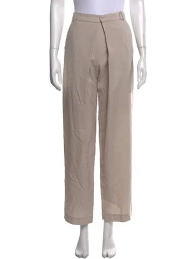 Pre-owned Low Classic Wool Wide Leg Pants In Neutrals