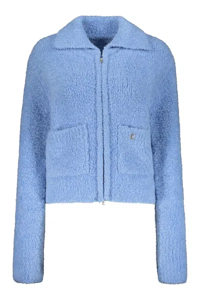 Low Classic Wool Zipped Jacket In Blue