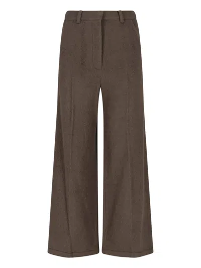 Low Classic Wool-alpaca Trousers In Purple