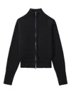Low Classic Zip-up Cardigan In Black