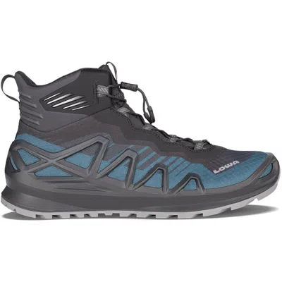 Pre-owned Lowa 3104303797 Men's Merger Gtx Mid Steel Blue Sport Everyday Sneaker Shoes In Steel Blue/anthracite