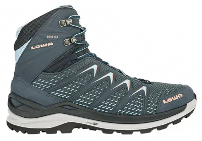 Lowa Women's Innox Pro Gtx Mid Hiking Boots In Blue/salmon In Animal Print
