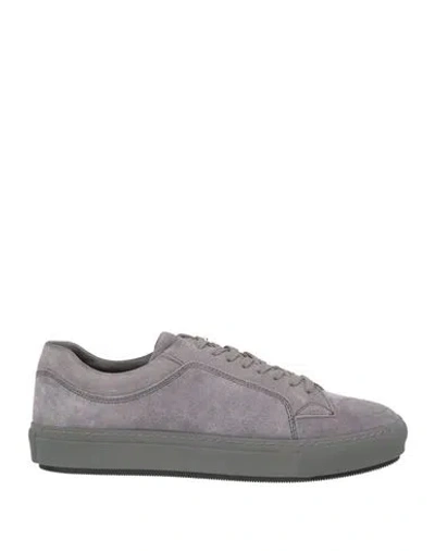 Lo.white Lo. White Man Sneakers Charcoal Size 7 Leather In Gray