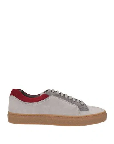 Lo.white Lo. White Man Sneakers Grey Size 9 Leather In Multi