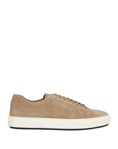 Lo.white Lo. White Man Sneakers Khaki Size 12 Leather In Beige