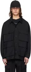 Lownn Black Bellows Pockets Jacket In Black