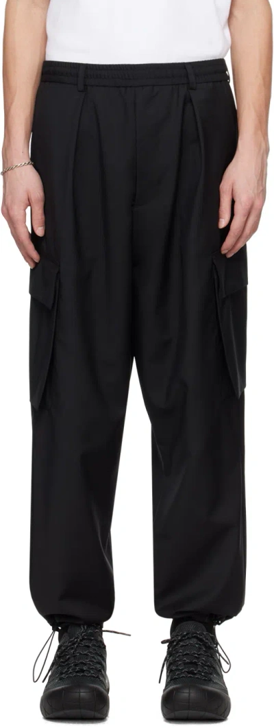 Lownn Black Drawstring Cargo Pants