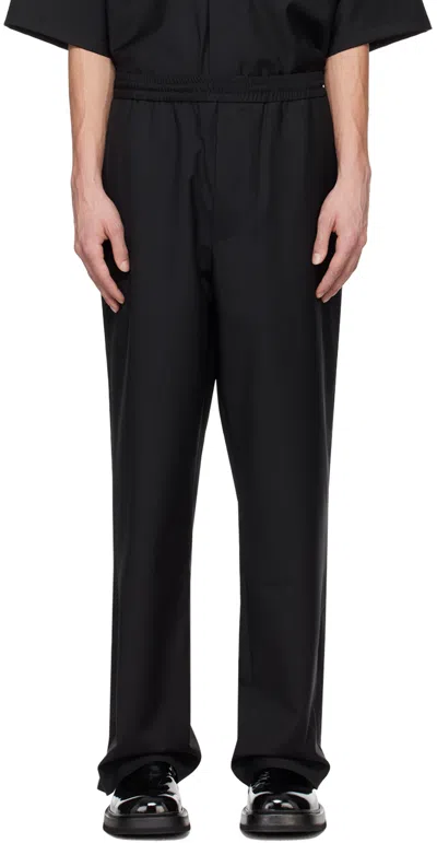 Lownn Black Straight Trousers
