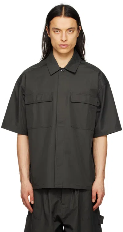 Lownn Gray Workwear Shirt In Dark Grey