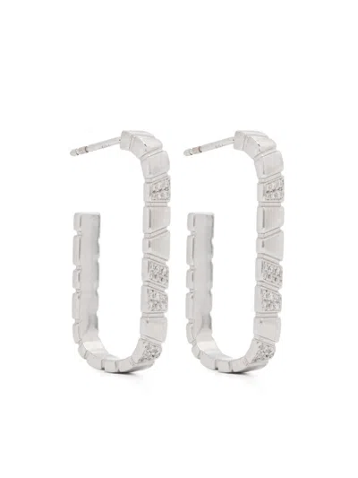 Loyal.e Paris 18k White Gold Ride & Love Drop Earrings In Metallic