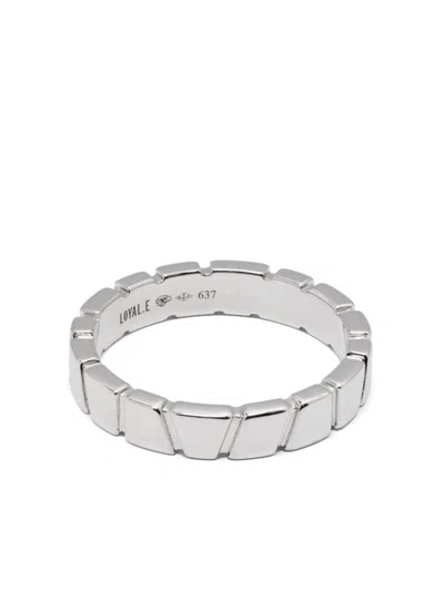 Loyal.e Paris 18k White Gold Ring Ride & Love Ring In 银色