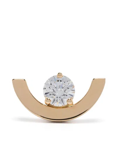 Loyal.e Paris 18k Yellow Gold Intrépide Petit Diamond Earring In 金色