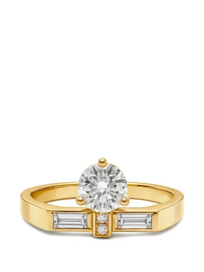Loyal.e Paris Solitaire Uraeus Diamond Ring In Gold