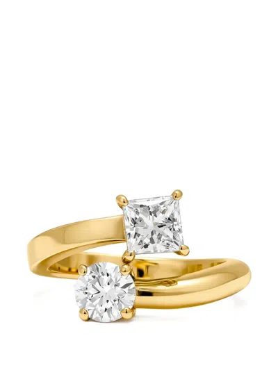 Loyal.e Paris Toi & Moi Twist Diamond Ring In Gold
