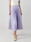 Loyd/ford Benedetto Satin Midi Skirt In Lilac