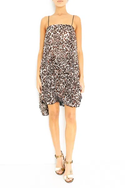 Pre-owned Loyd/ford Pleated Dress For Women In Leopard