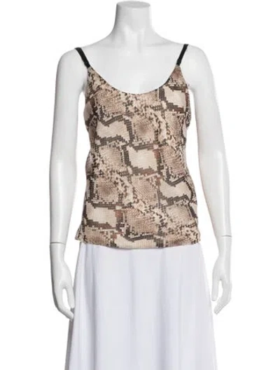 Pre-owned Loyd/ford Animal Print V-neck Top W/ Tags In Blue