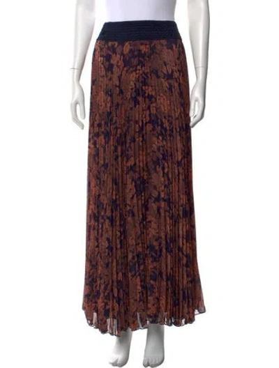Pre-owned Loyd/ford Floral Print Long Skirt In Blue