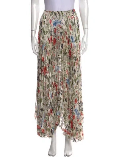 Pre-owned Loyd/ford Floral Print Long Skirt In Neutral