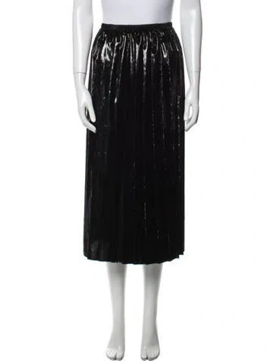 Pre-owned Loyd/ford Glitter Accents Midi Length Skirt In Black