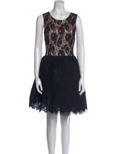 Pre-owned Loyd/ford Lace Pattern Knee-length Dress In Black