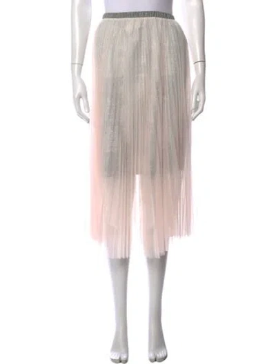 Pre-owned Loyd/ford Lace Pattern Midi Length Skirt W/ Tags In Neutrals