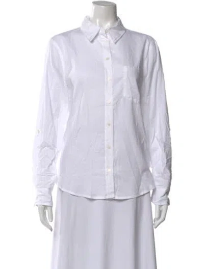 Pre-owned Loyd/ford Long Sleeve Button-up Top W/ Tags In White