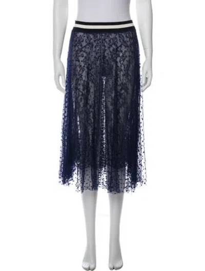 Pre-owned Loyd/ford Nylon Midi Length Skirt In Blue