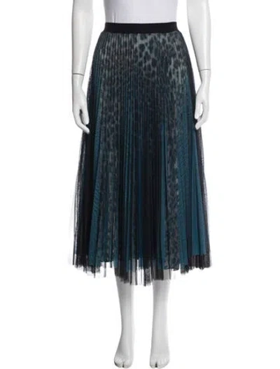 Pre-owned Loyd/ford Nylon Midi Length Skirt In Blue